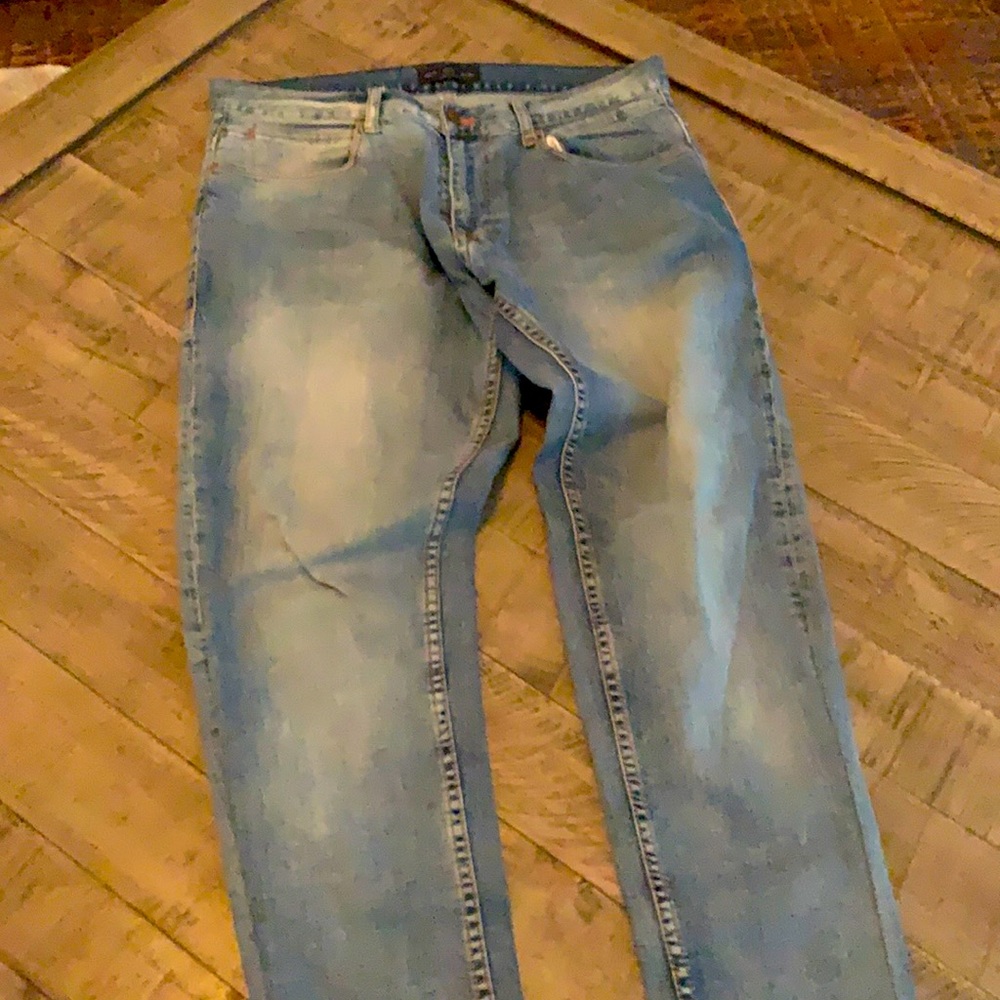 Zara slim fit lightly distressed jeans
